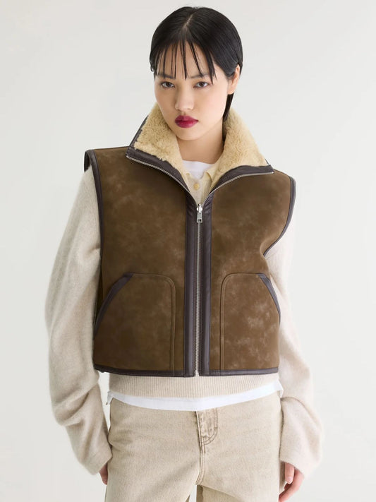 Jonson Reversible Jacket - Cream & Brown