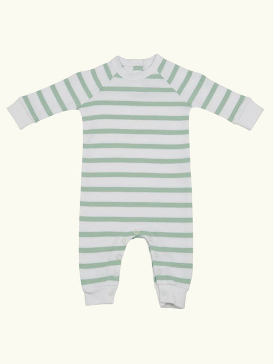 Bob and Bob Blossom Seafoam green and white stripe all in one