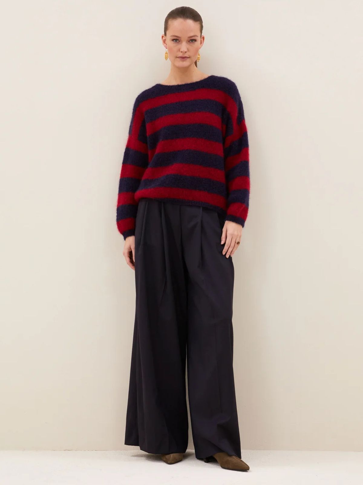 Gigi Stripe Pullover - Navy