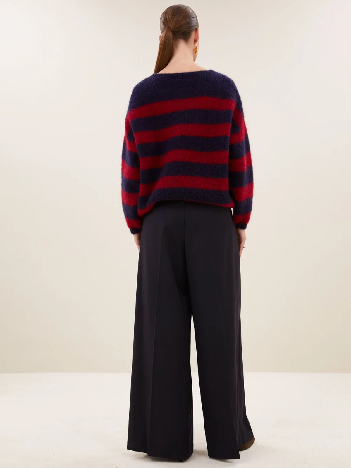 Gigi Stripe Pullover - Navy