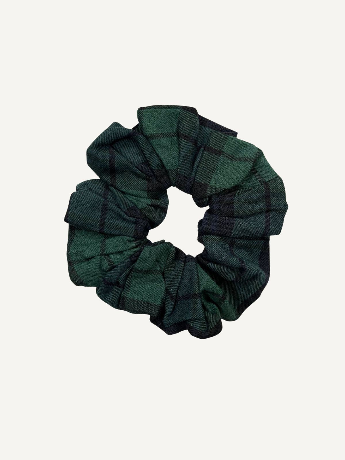 Green Tartan Scrunchie