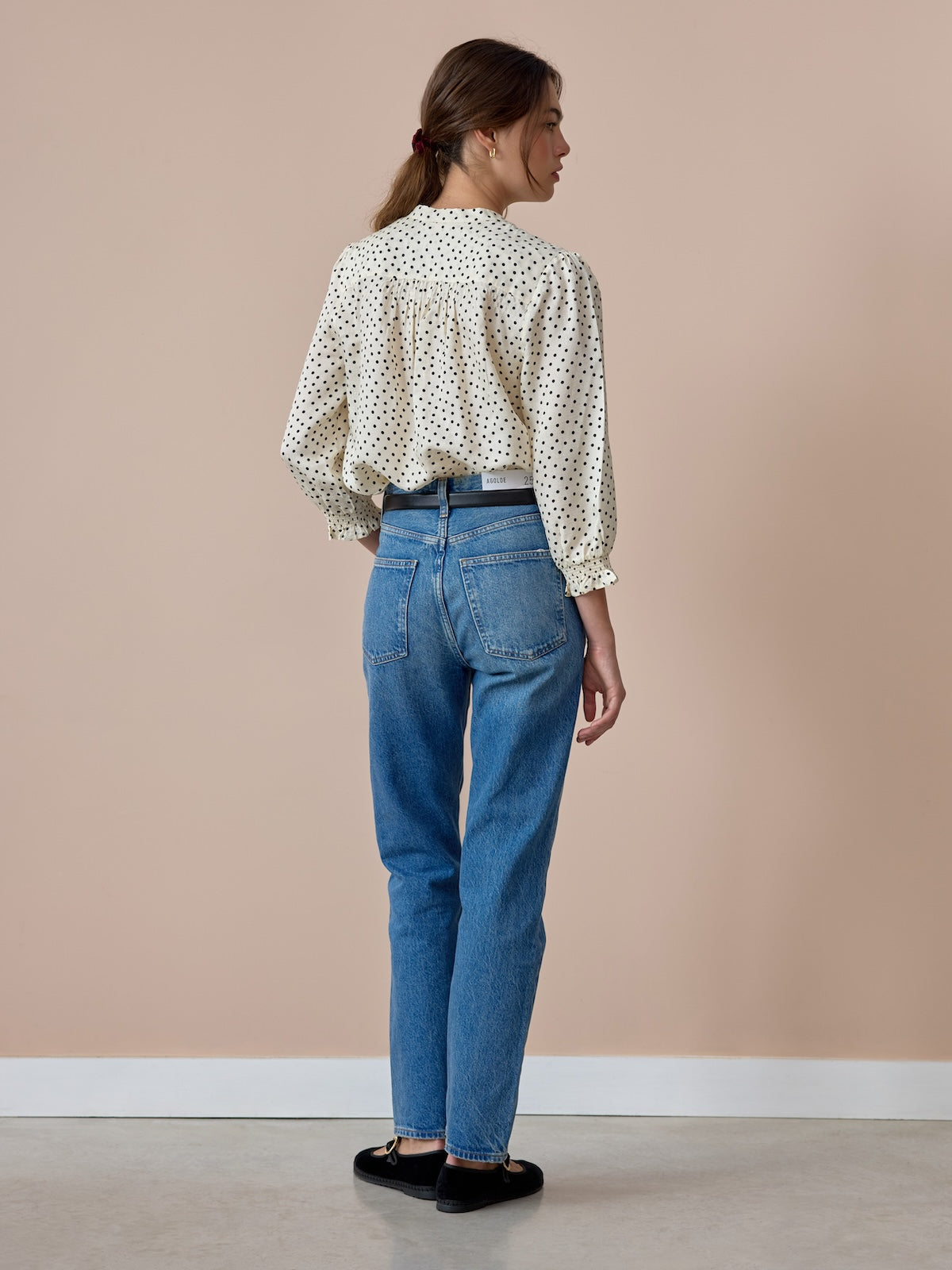 Rhys Polka Dot Blouse - Ecru & Black