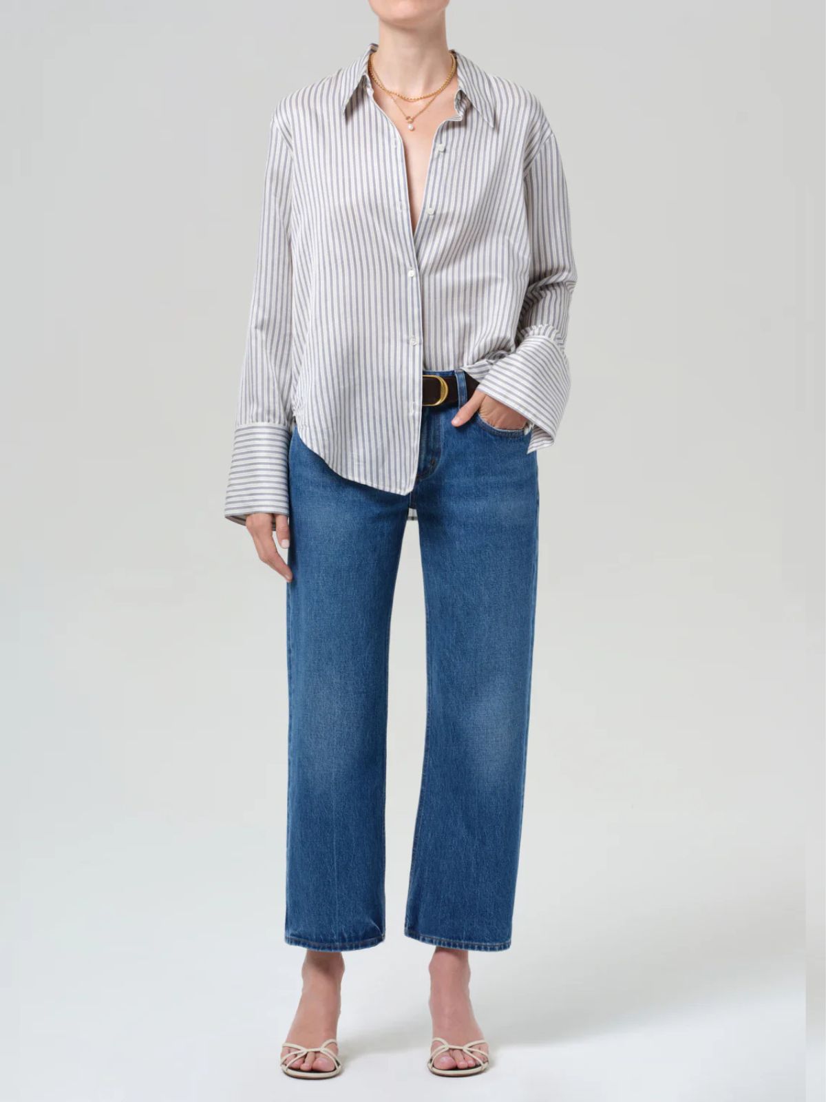 Faye Vintage Straight Jeans - Denim