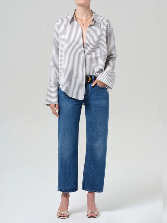 Faye Vintage Straight Jeans - Denim