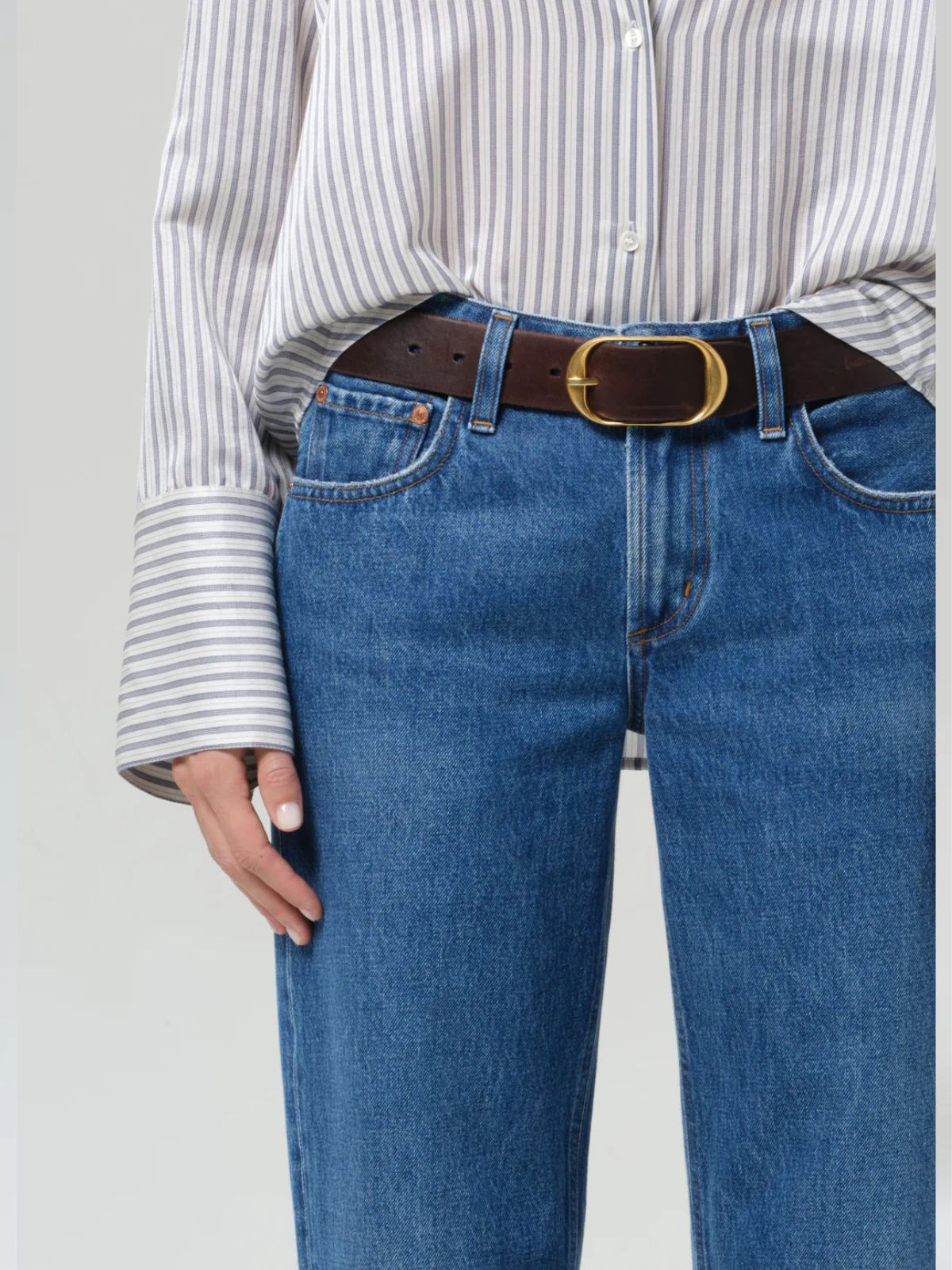 Faye Vintage Straight Jeans - Denim