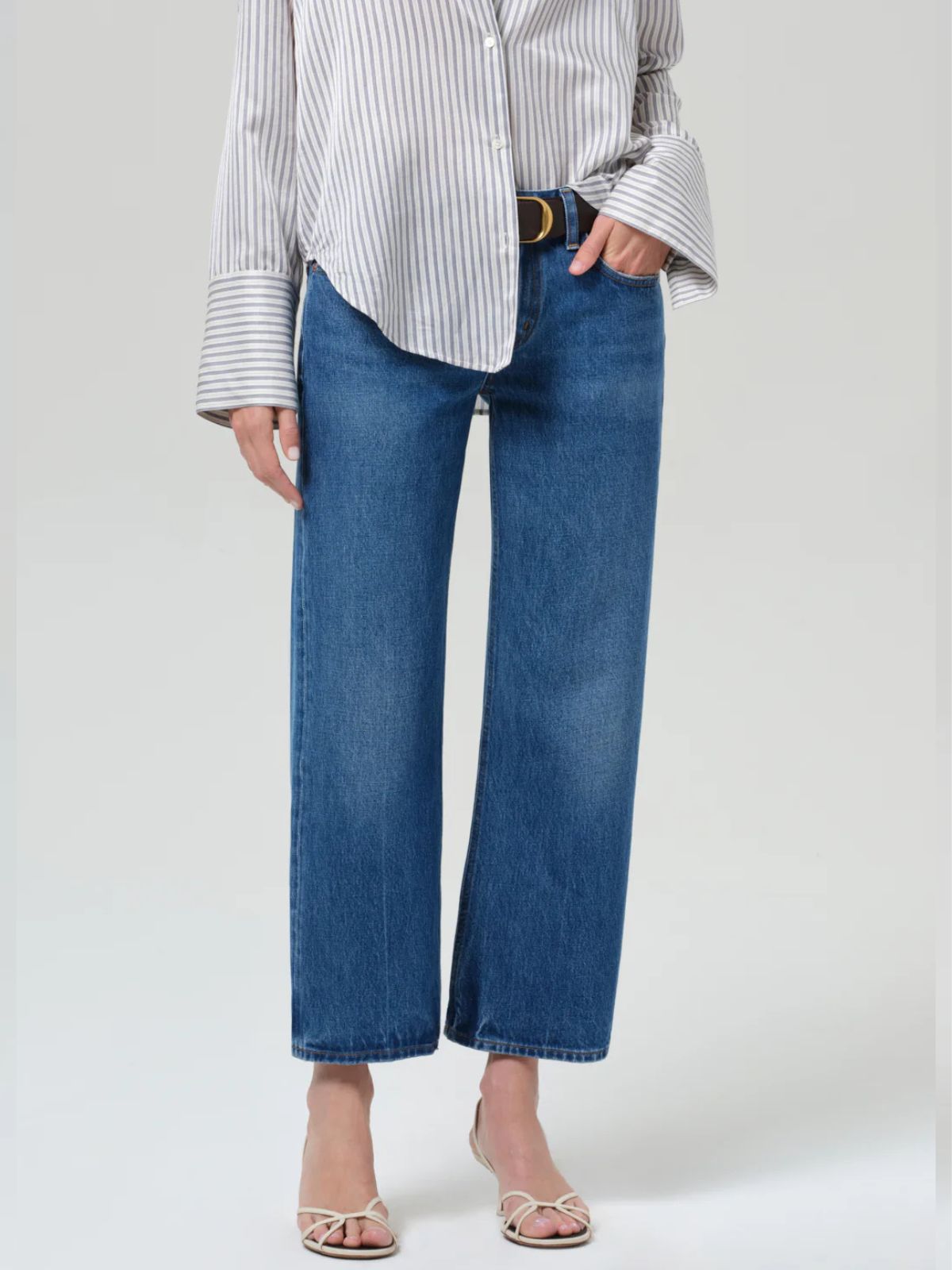 Faye Vintage Straight Jeans - Denim