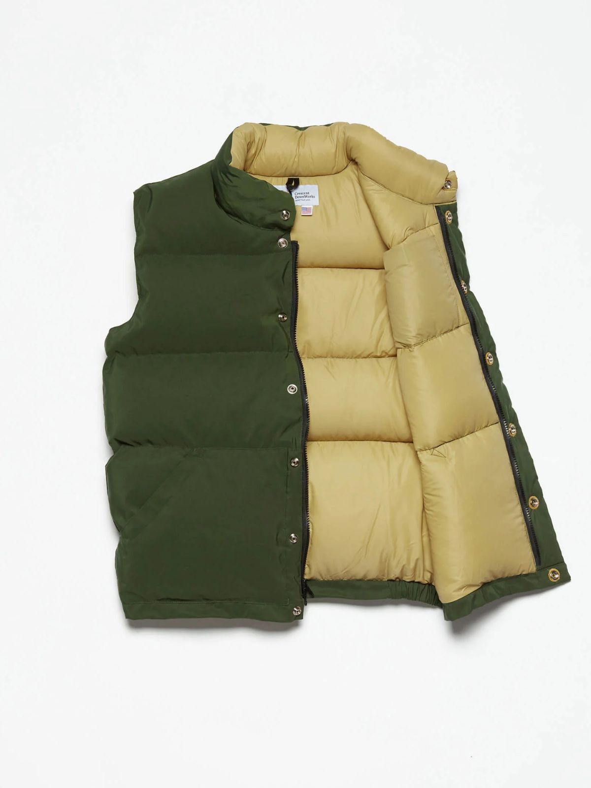 Down Italian Vest - Green