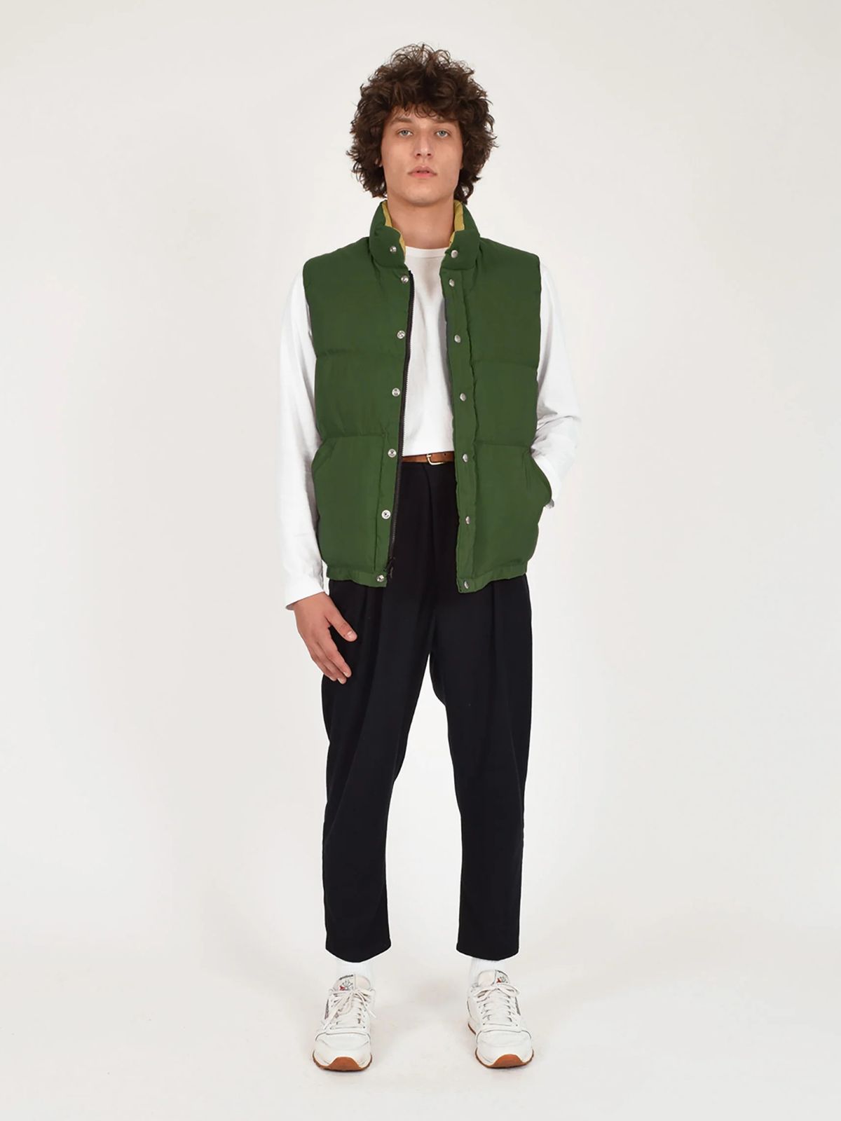 Down Italian Vest - Green