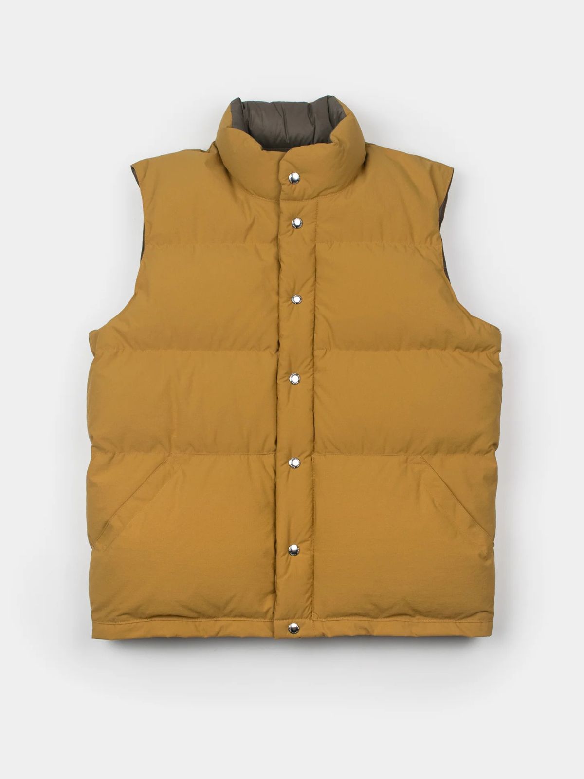 Down Italian Vest - Mustard