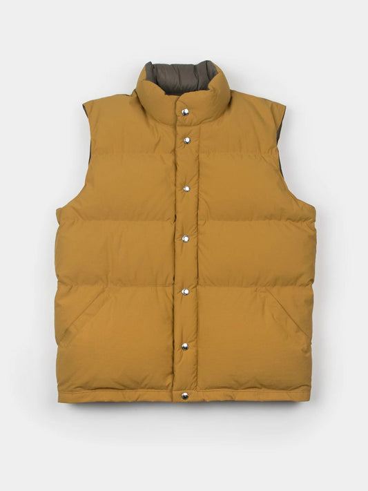 Down Italian Vest - Mustard
