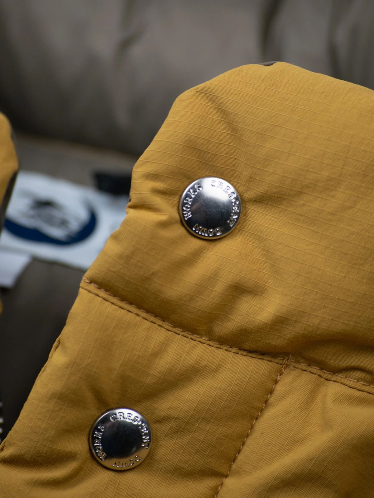 Down Italian Vest - Mustard