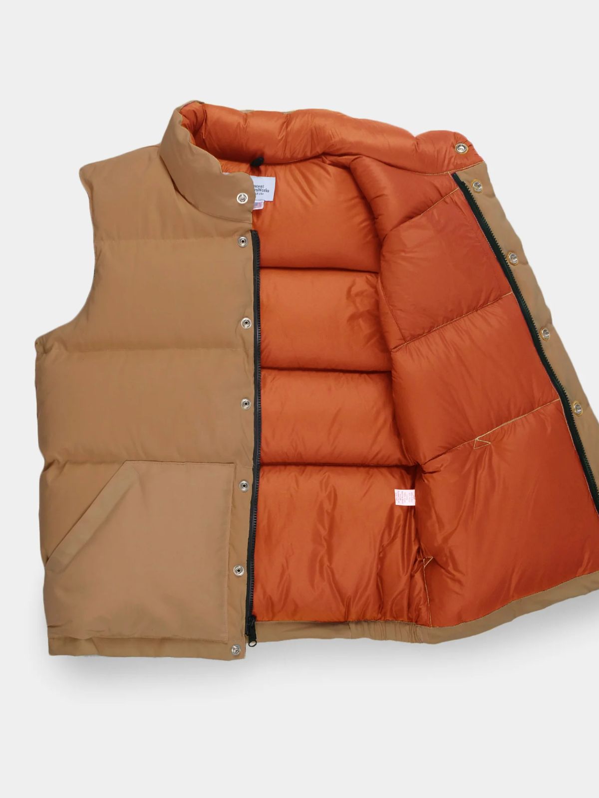Down Italian Vest - Tan