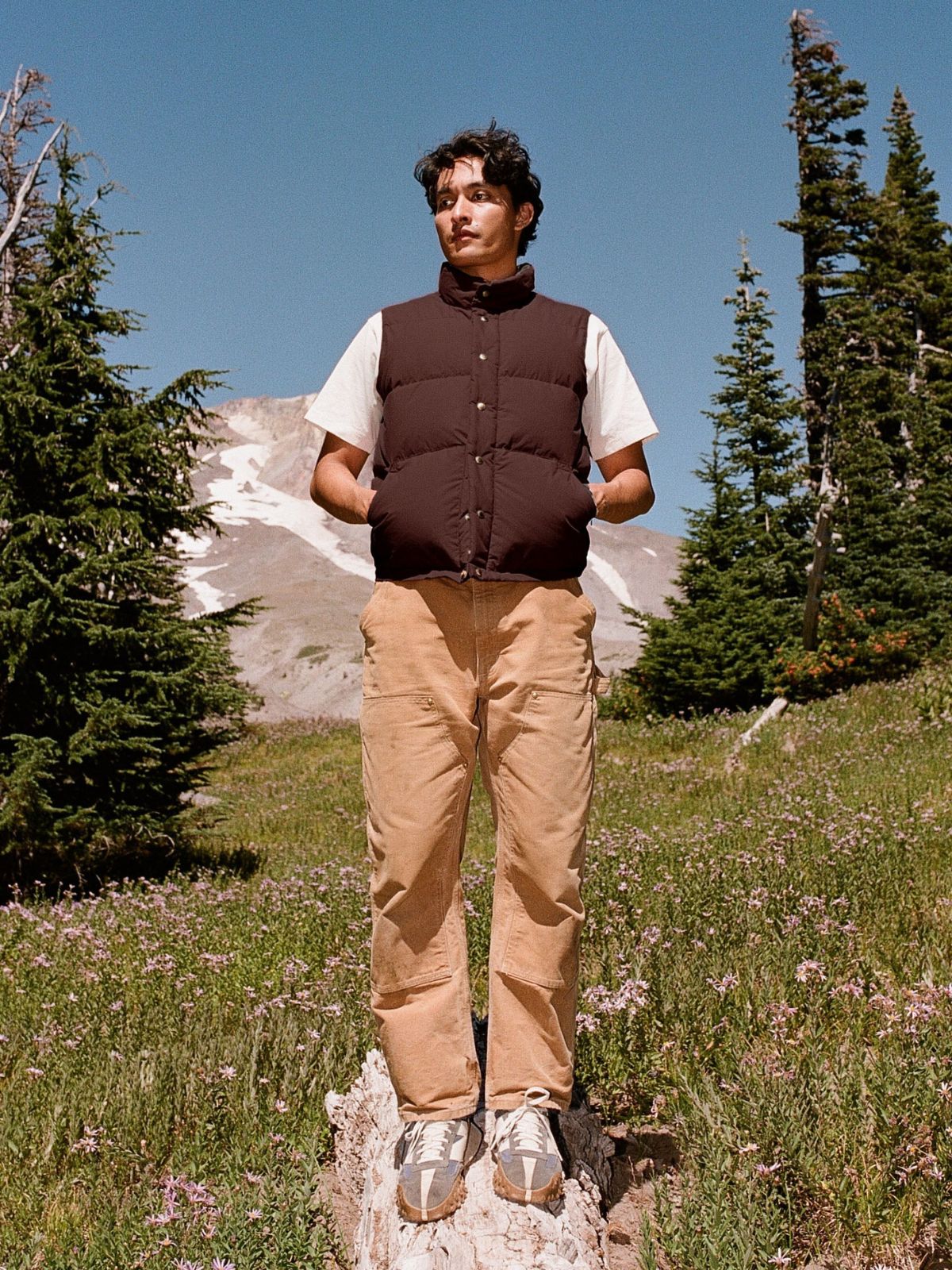 Down Italian Vest - Vintage Black