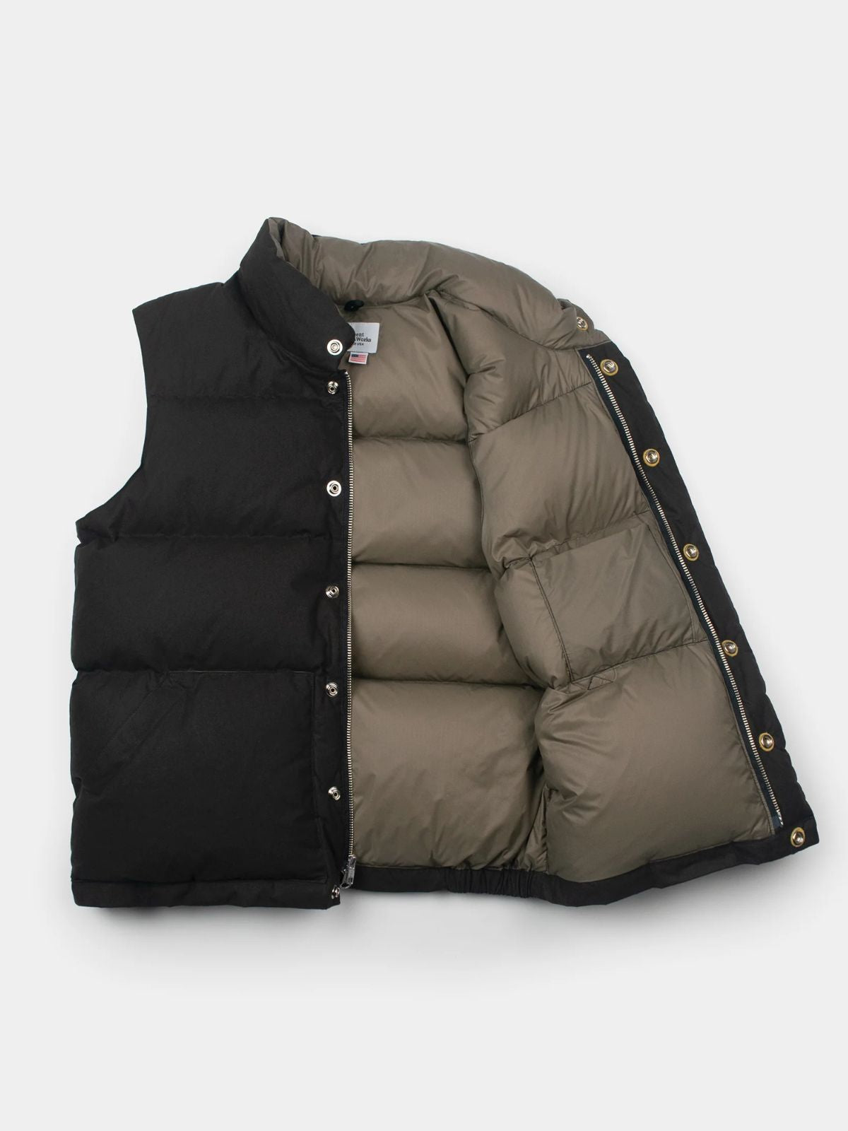 Down Italian Vest - Vintage Black