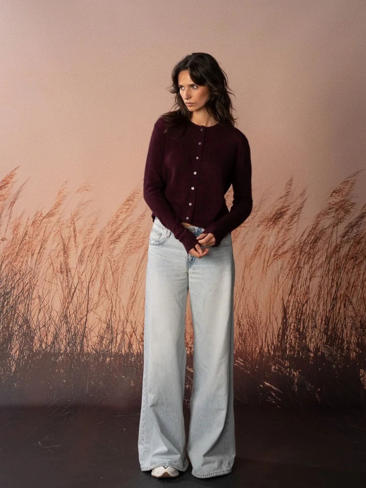 Amara Malou Cardigan - Burgundy