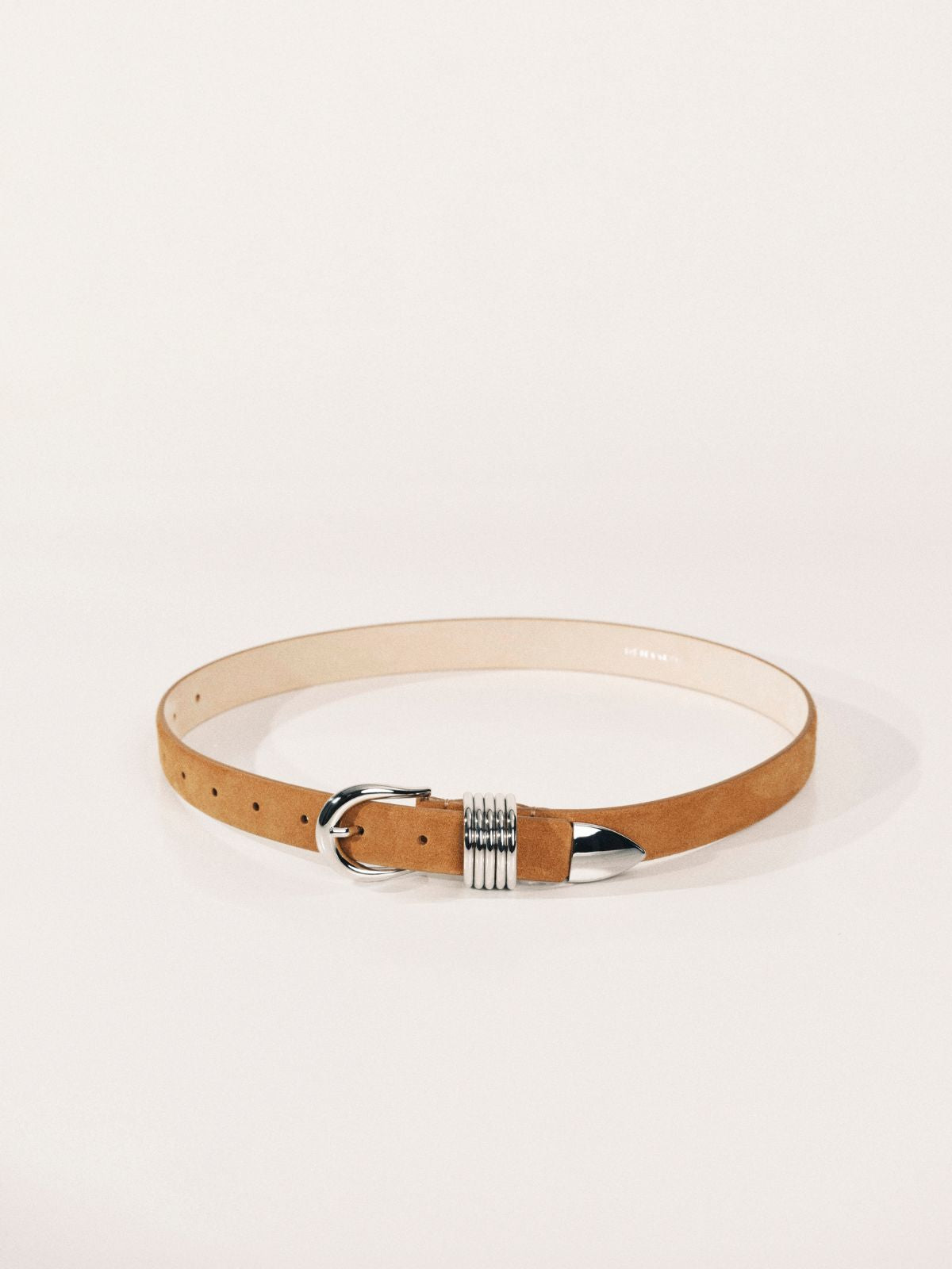 Iris Fashion - DEHANCHE - Hollyhock Suede Belt - Caramel & Silver