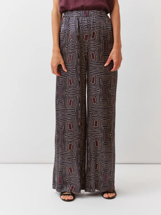 Pindo Print Trousers - Black