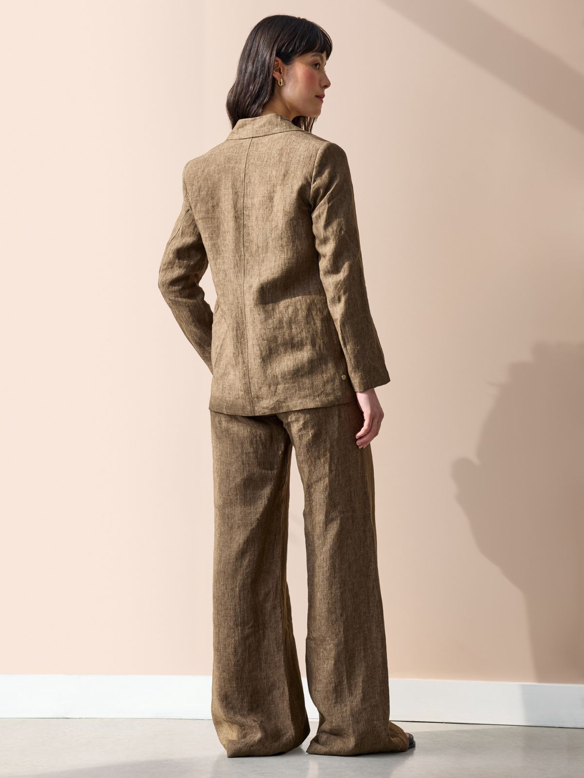 Iris Fashion - DIEGA - Verko Linen  Jacket - Camel