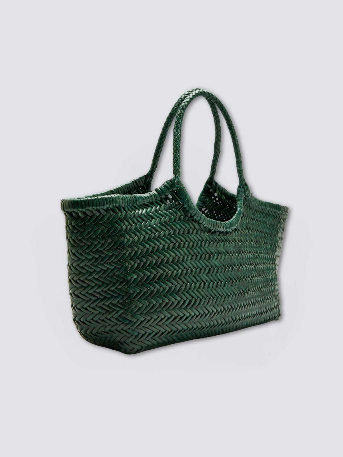 Nantucket Handwoven Big Basket - Forest Green