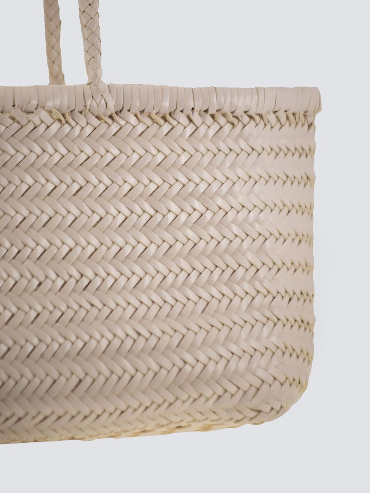 Triple Jump Handwoven Big Basket - Pearl