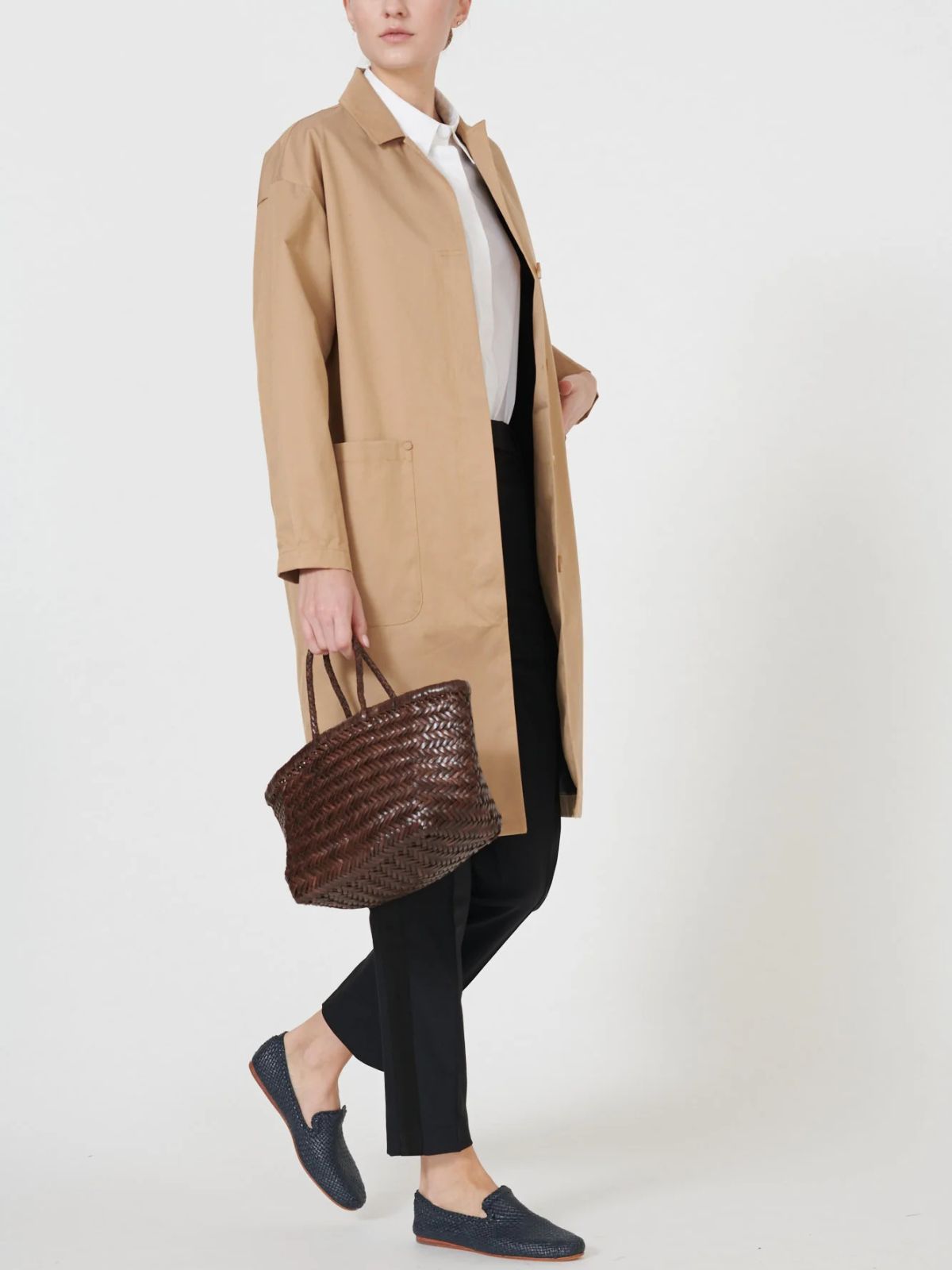 Bamboo Triple Jump Small Basket Bag - Dark brown