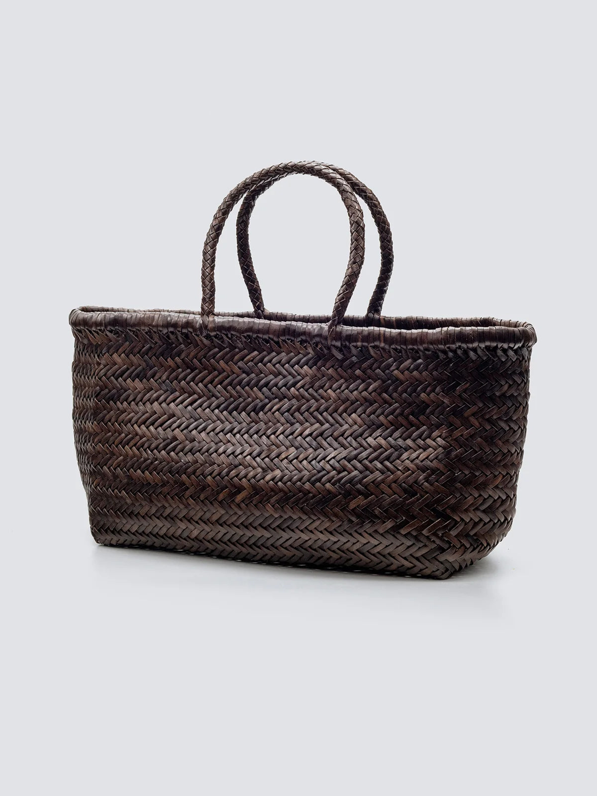 Triple Jump Handwoven Big Basket - Dark Brown