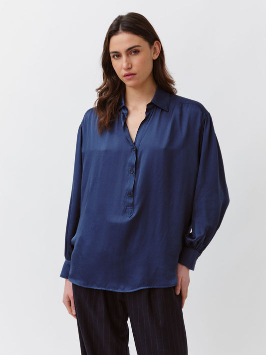 Calbiza Silky Shirt - Blue