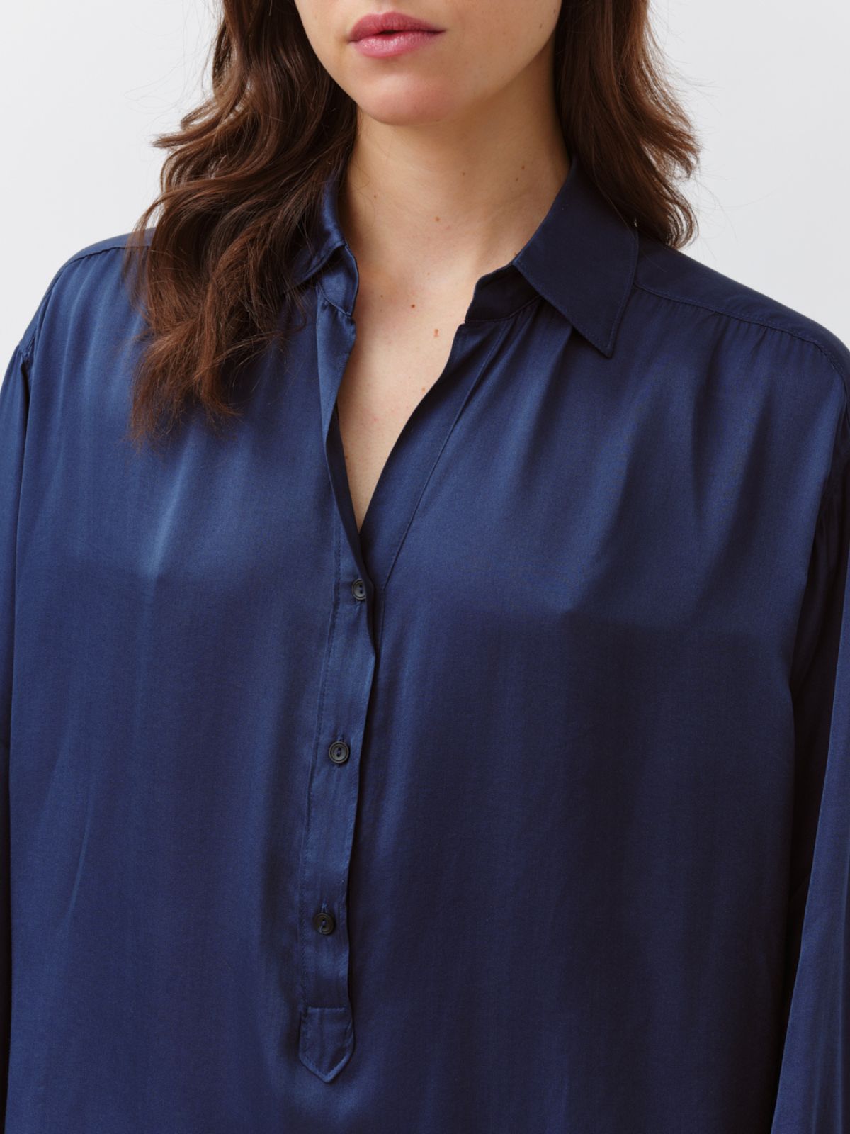 Calbiza Silky Shirt - Blue