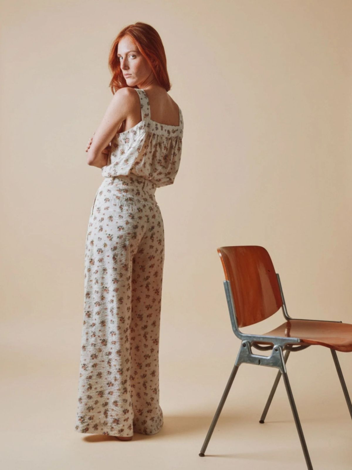 Daniel Floral Trousers - Ecru