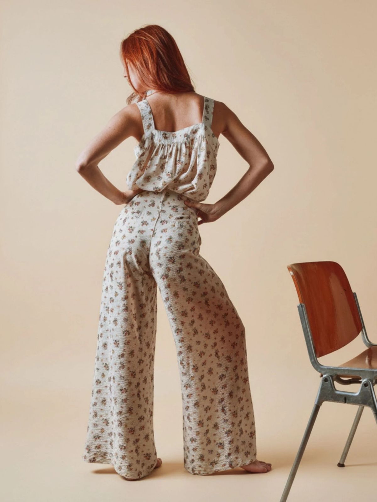 Daniel Floral Trousers - Ecru