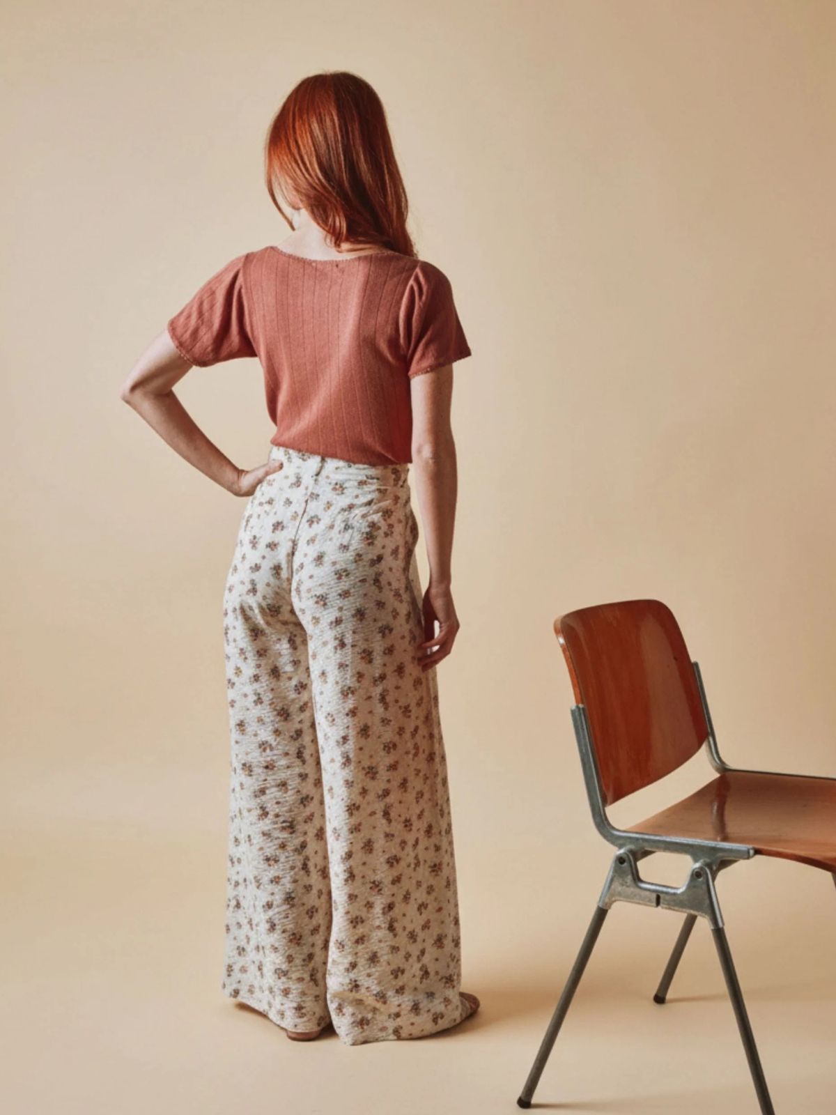 Daniel Floral Trousers - Ecru