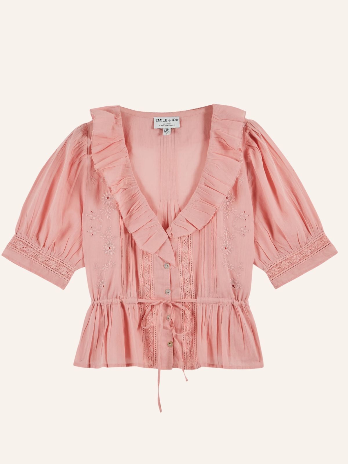 Damoiseau Ruffle blouse - Rose