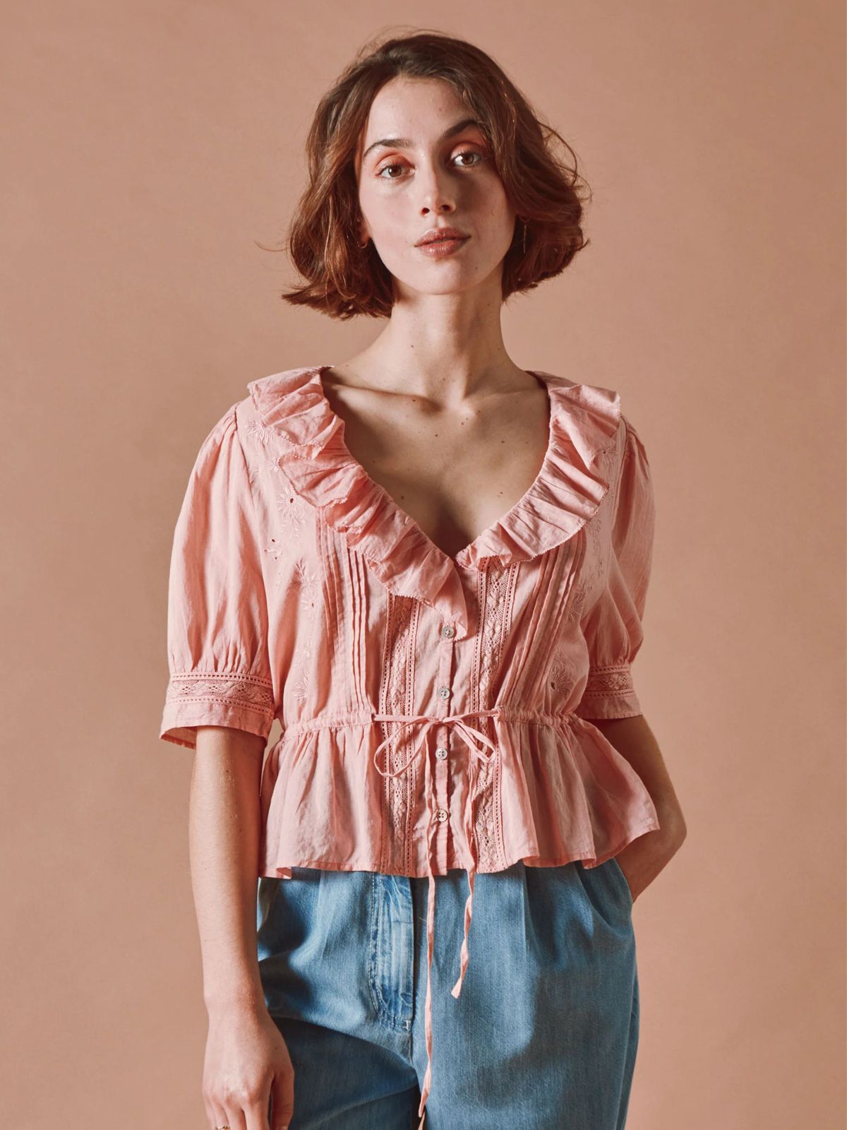 Damoiseau Ruffle blouse - Rose