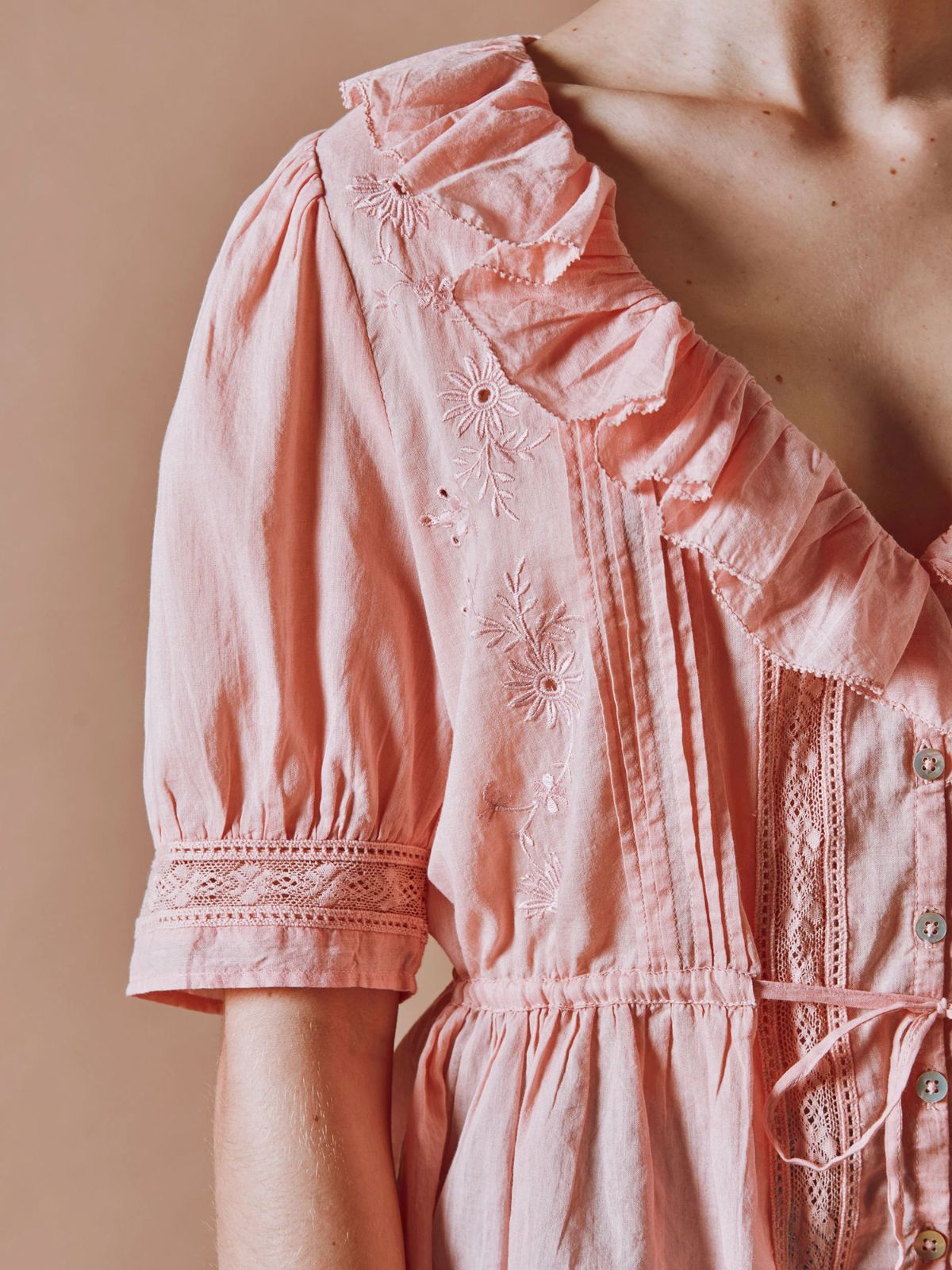 Damoiseau Ruffle blouse - Rose