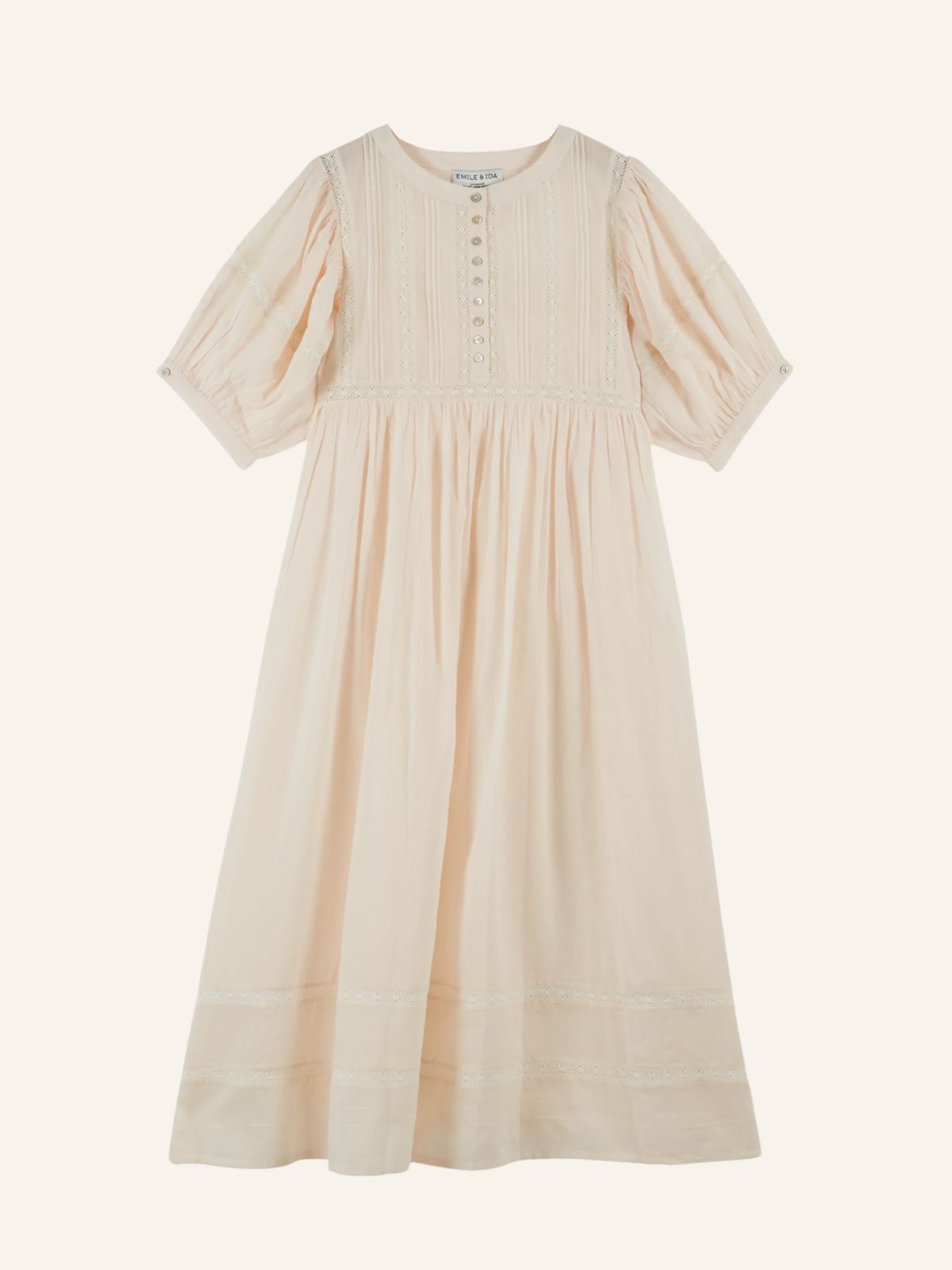 Iris Fashion - EMILE & IDA - Daniela Voile Long Dress - Cream
