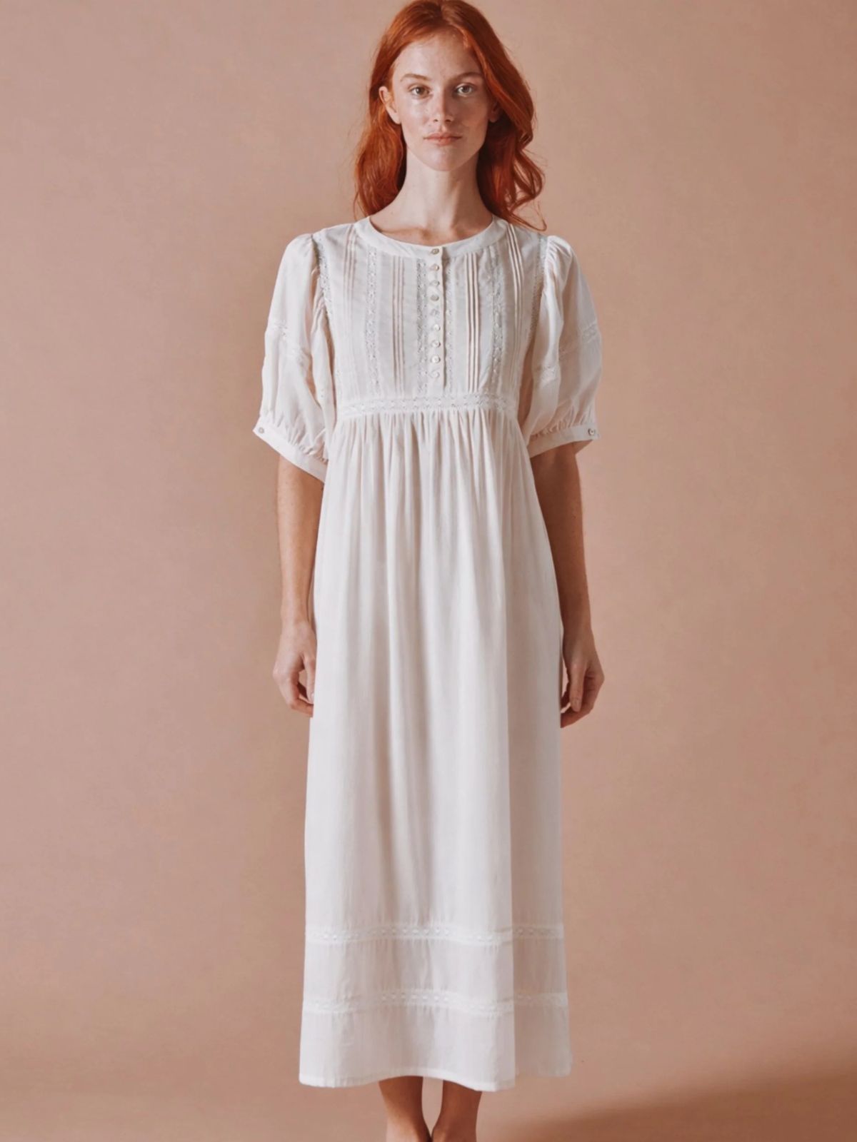 Iris Fashion - EMILE & IDA - Daniela Voile Long Dress - Cream