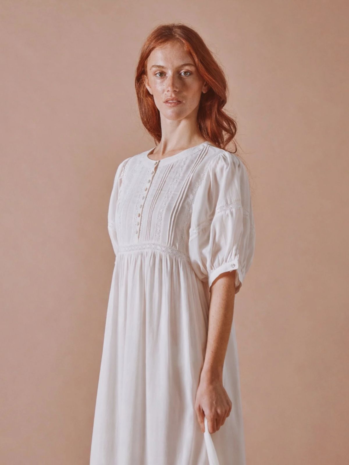 Iris Fashion - EMILE & IDA - Daniela Voile Long Dress - Cream