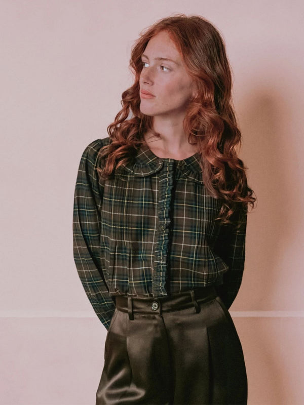 Eboto Collar Blouse - Brown