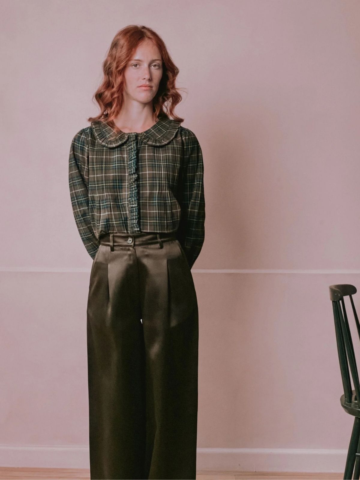 Eboto Collar Blouse - Brown