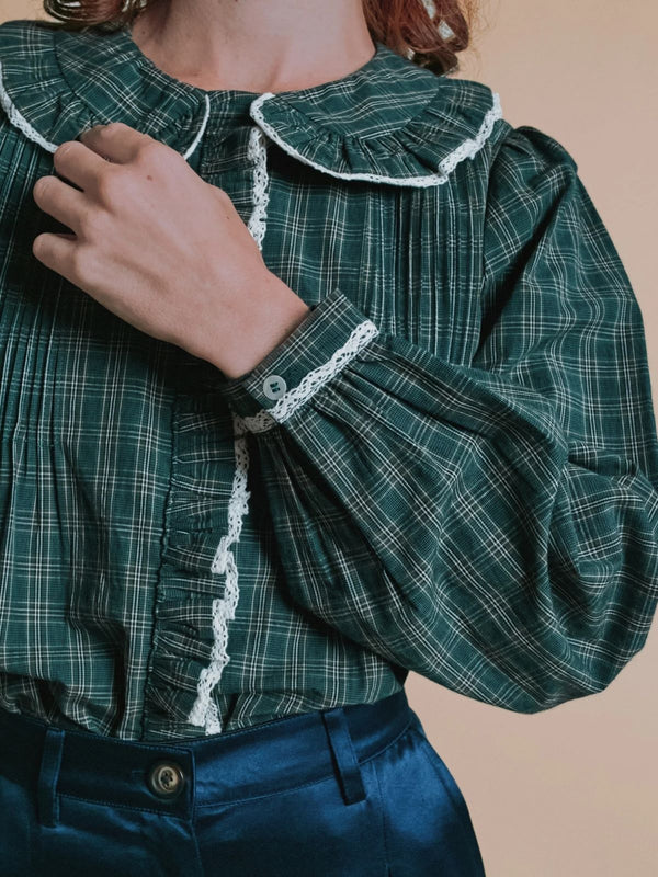 Eboto Collar Blouse - Green