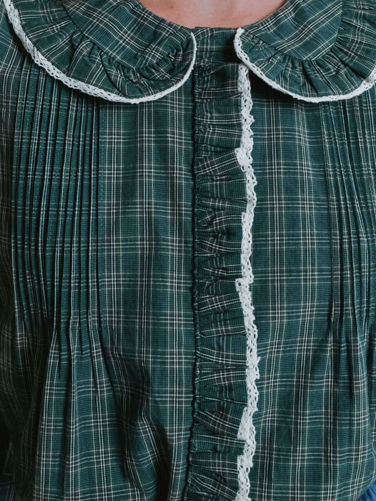 Eboto Collar Blouse - Green