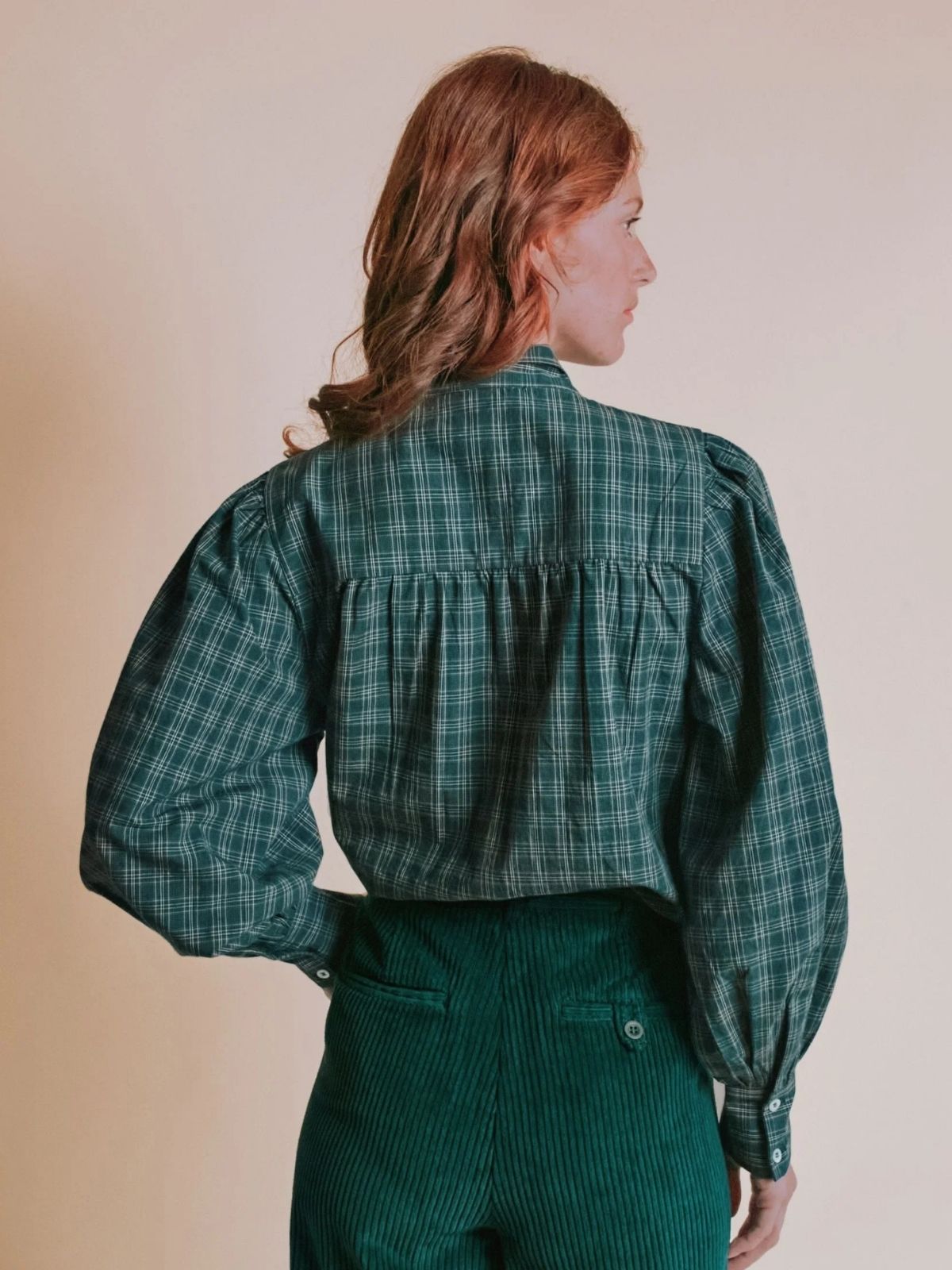 Eboto Collar Blouse - Green