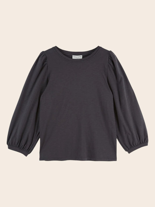 Ecayda Long Sleeve Top - Charcoal