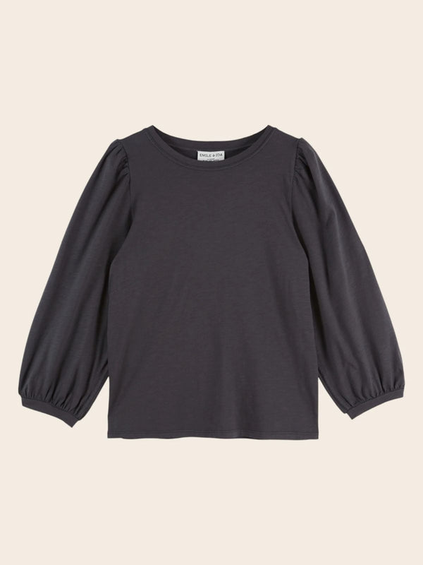 Ecayda Long Sleeve Top - Charcoal