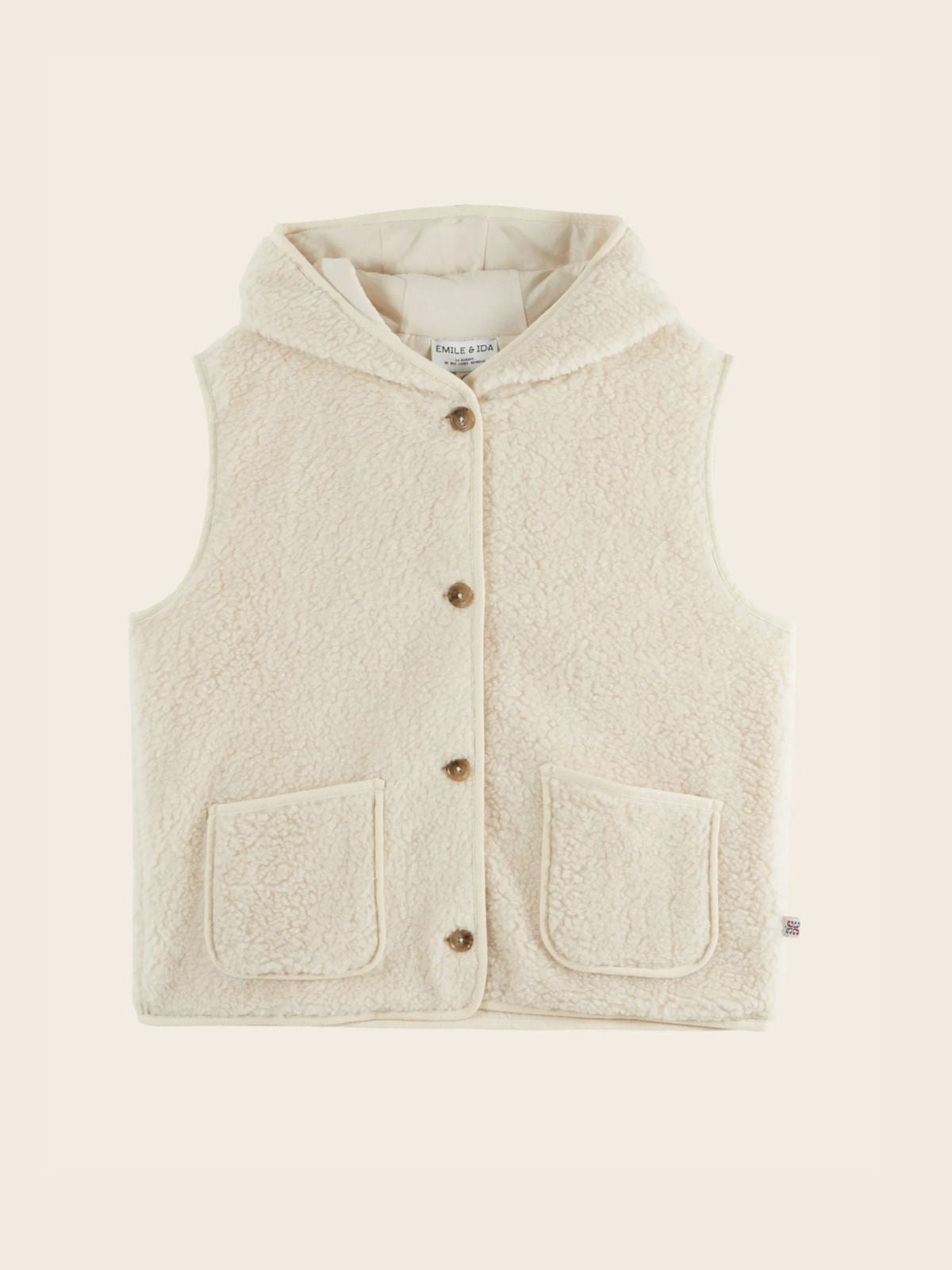 Eclat Hooded Vest - Ecru