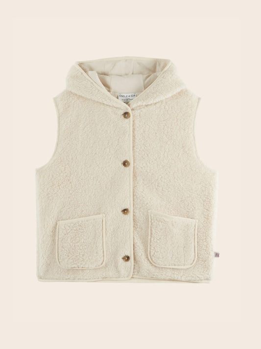 Eclat Hooded Vest - Ecru