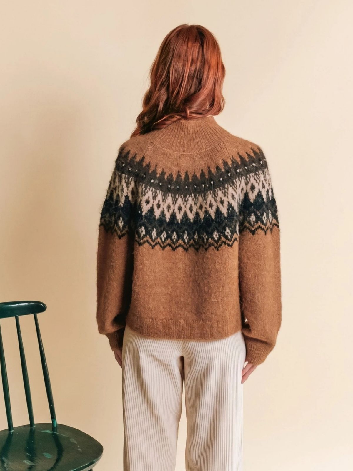 Ecrin Jaquard Knit - Caramel