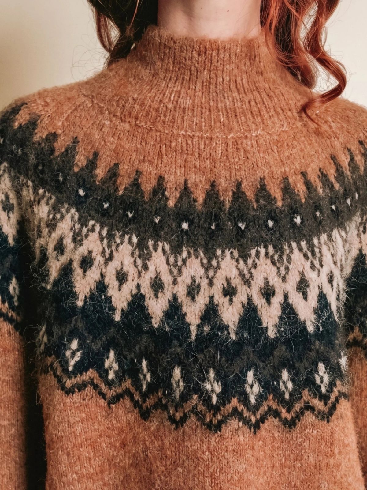 Ecrin Jaquard Knit - Caramel
