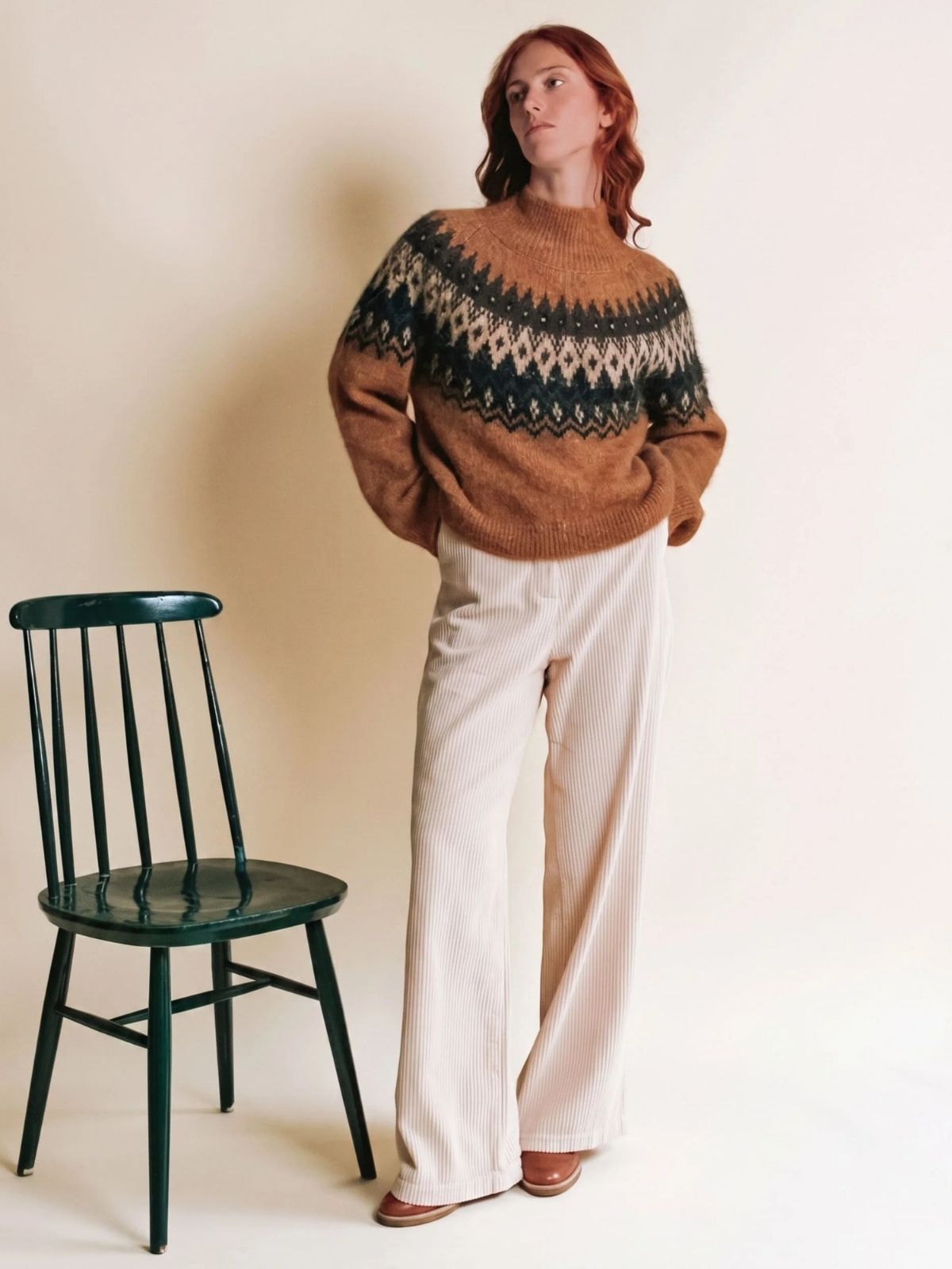 Ecrin Jaquard Knit - Caramel