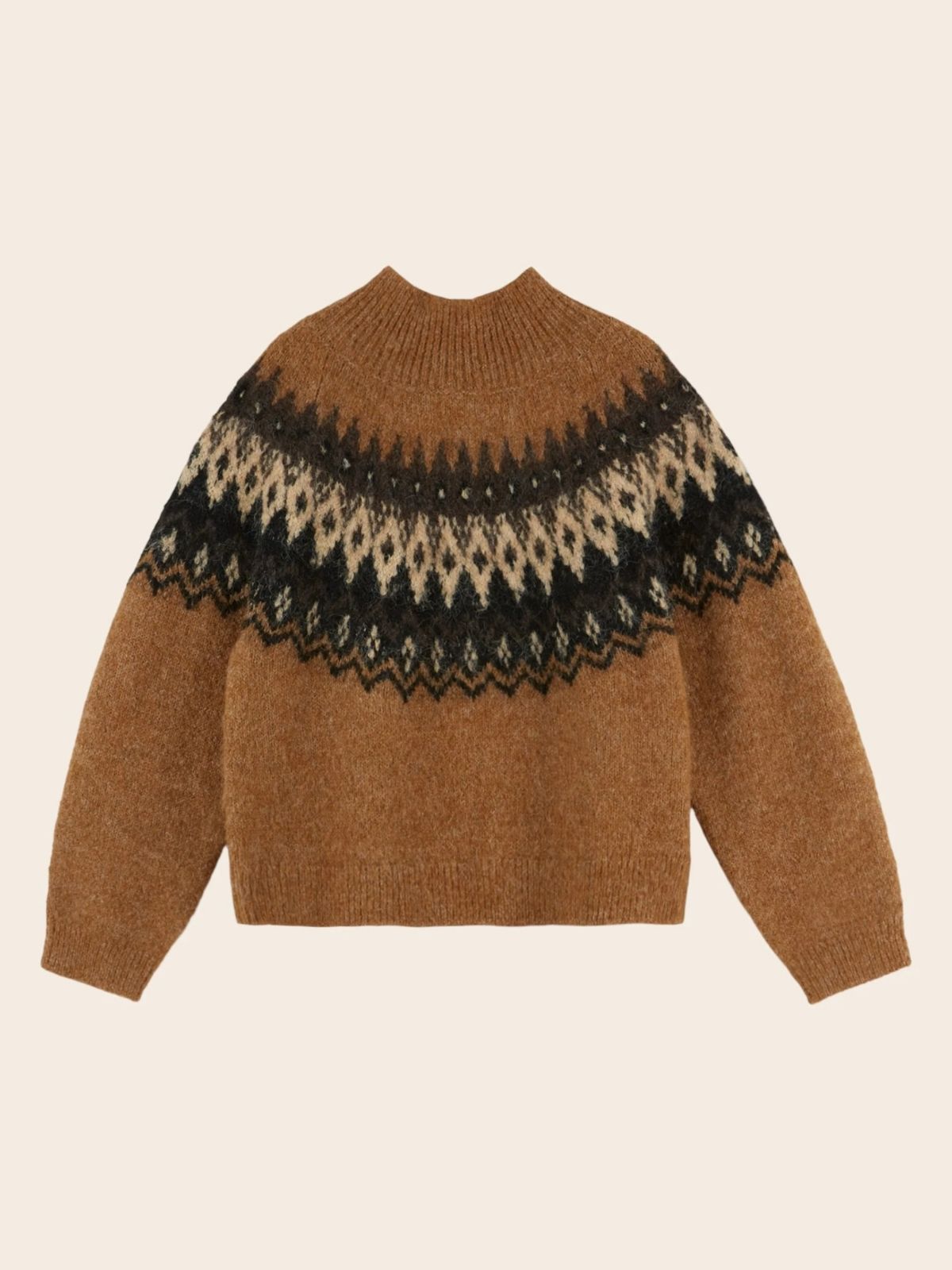 Ecrin Jaquard Knit - Caramel